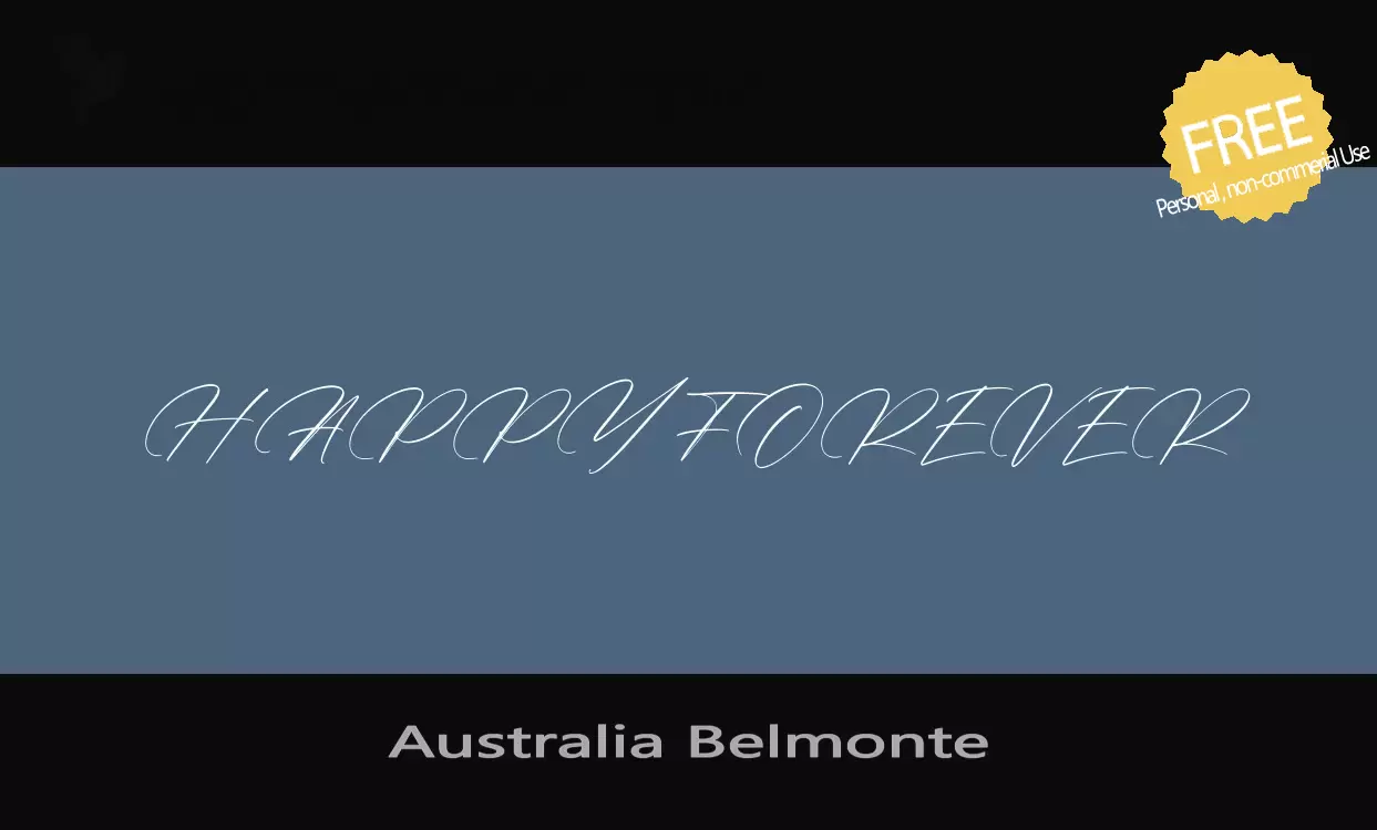 Font Sample of Australia-Belmonte