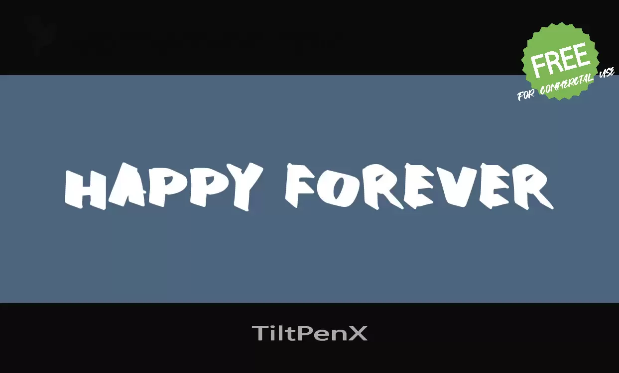 Font Sample of TiltPenX