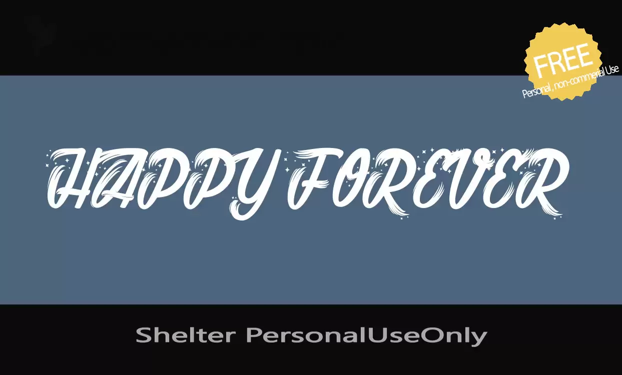 Font Sample of Shelter-PersonalUseOnly