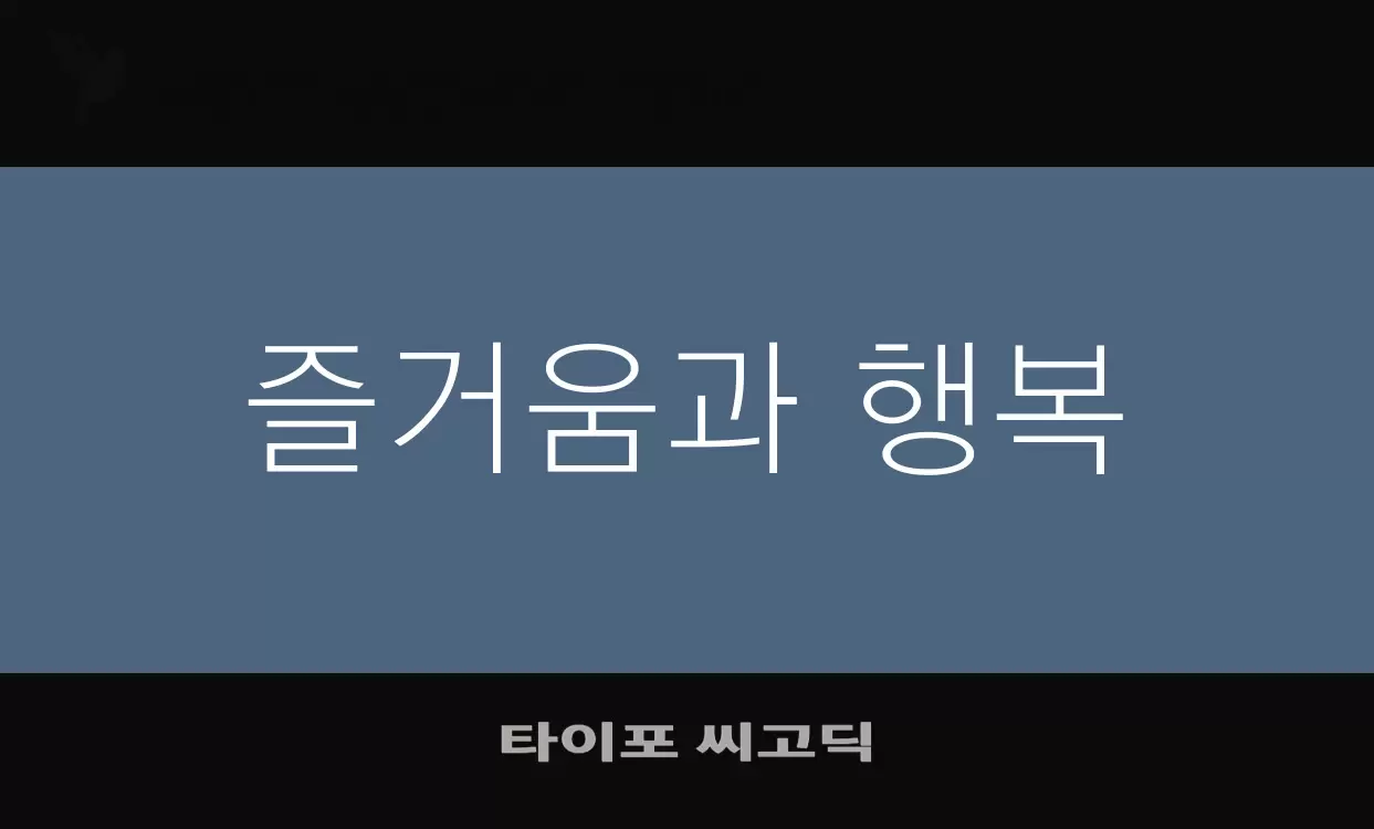 「타이포-씨고딕」字体效果图