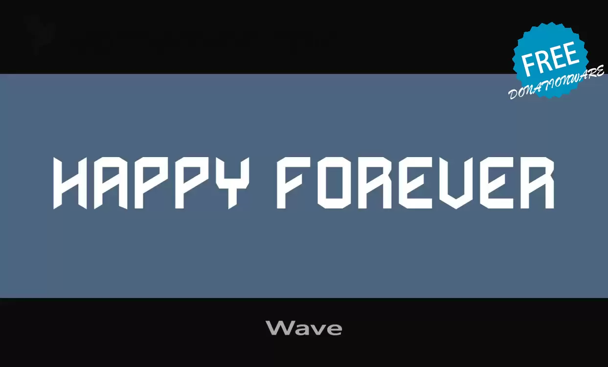 Font Sample of Wave