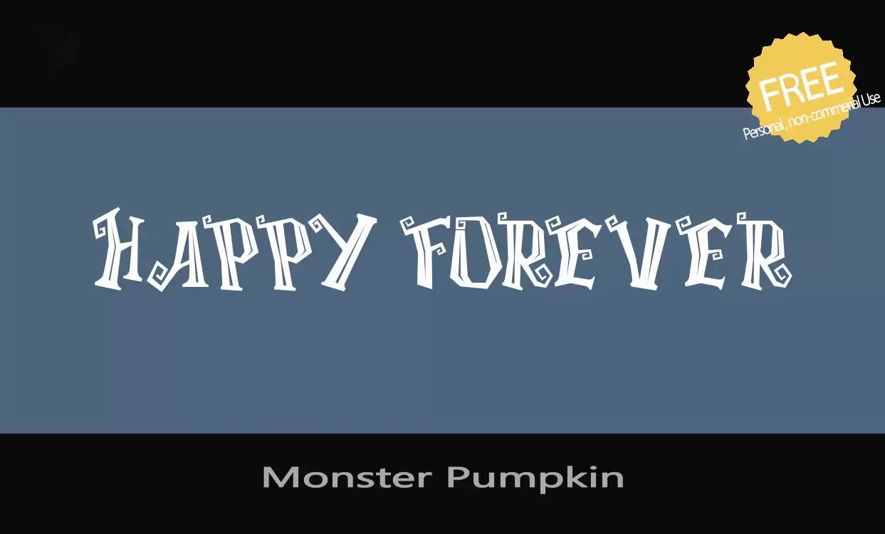 「Monster-Pumpkin」字体效果图