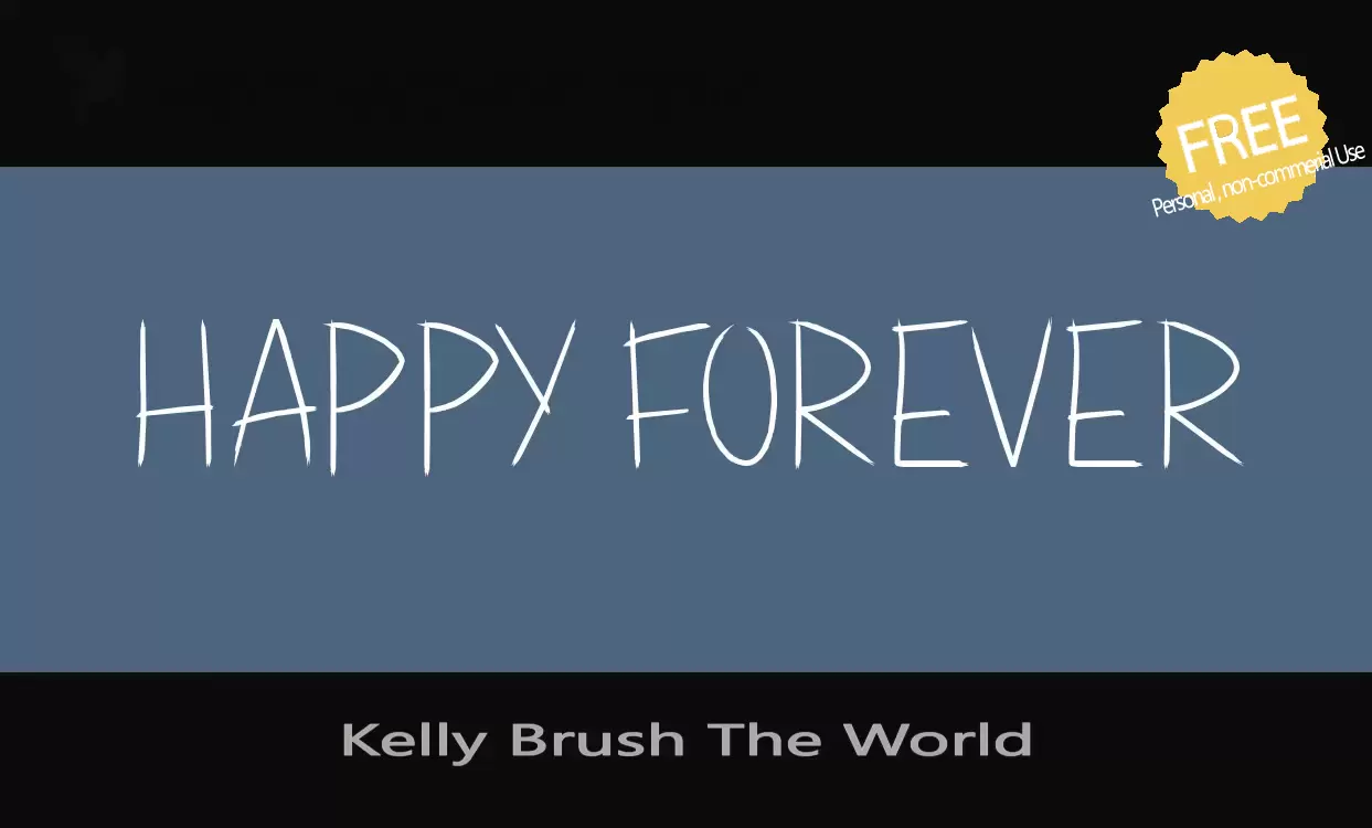 Font Sample of Kelly-Brush-The-World