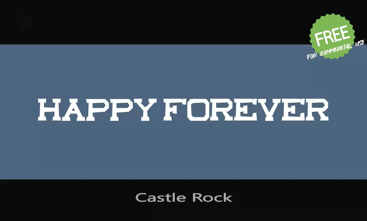 「Castle Rock」字体效果图