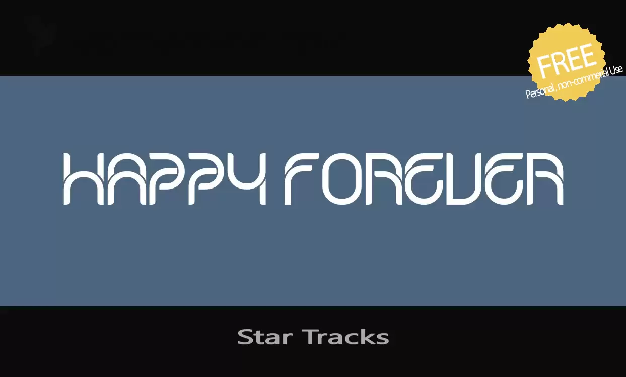 「Star-Tracks」字体效果图