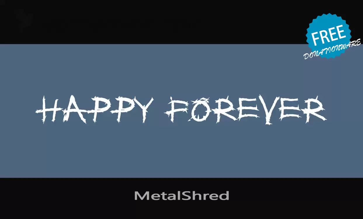 Font Sample of MetalShred