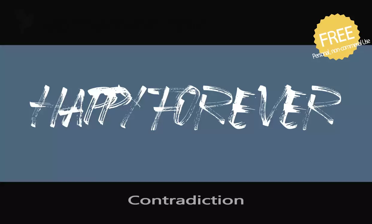 Font Sample of Contradiction