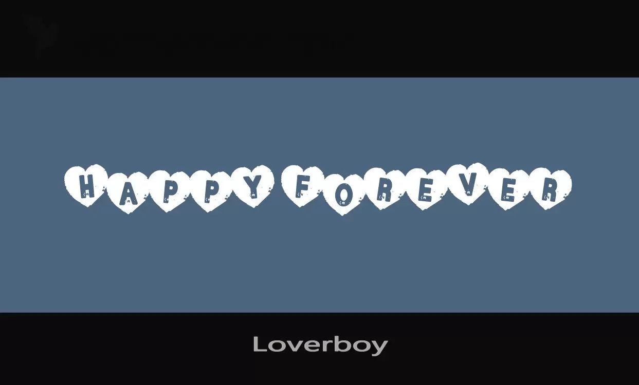 「Loverboy」字体效果图