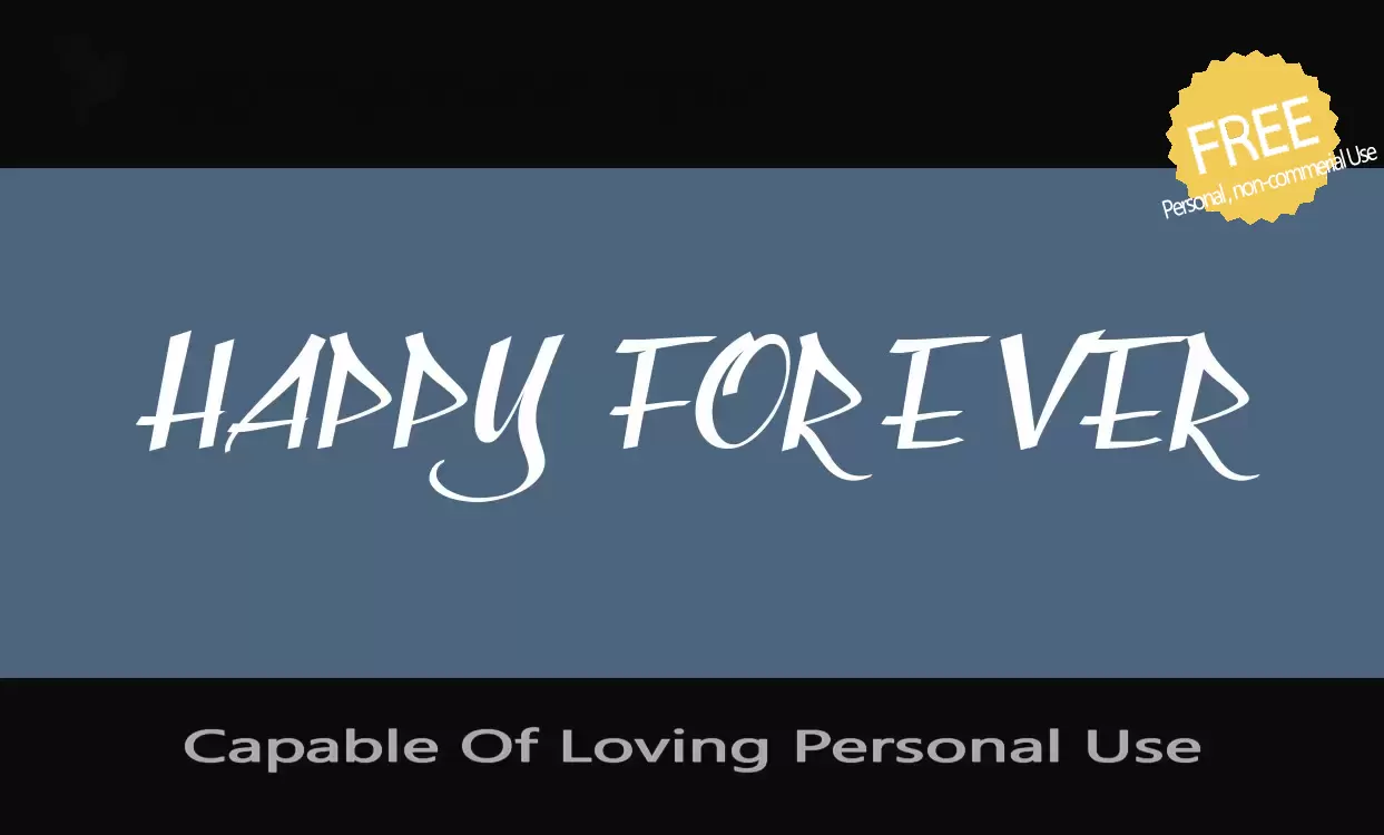 Font Sample of Capable-Of-Loving-Personal-Use