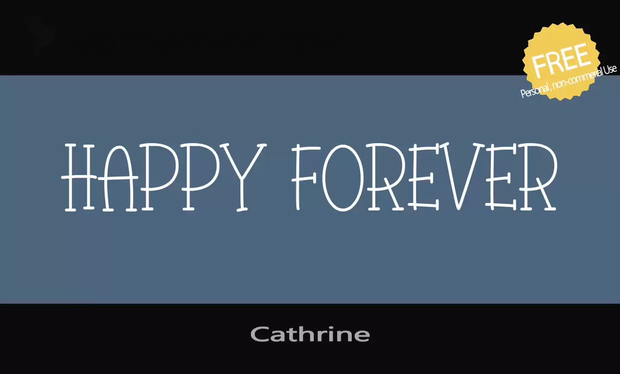 Font Sample of Cathrine