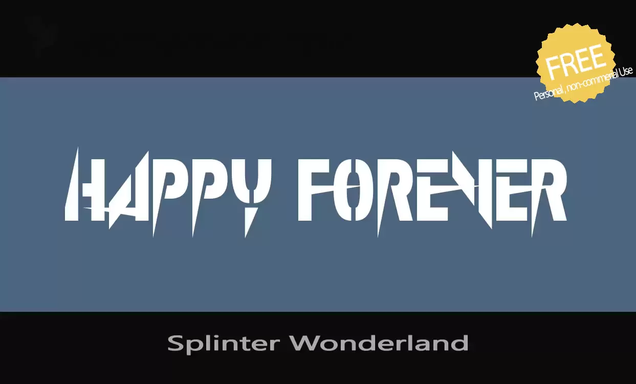 「Splinter-Wonderland」字体效果图