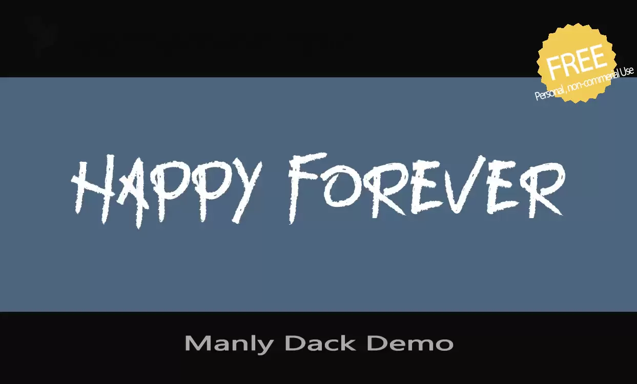 Font Sample of Manly-Dack-Demo