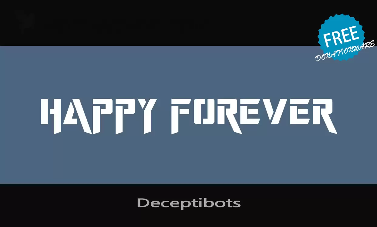 「Deceptibots」字体效果图