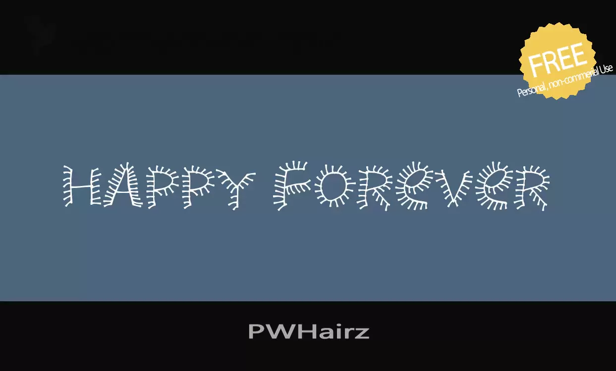 「PWHairz」字体效果图