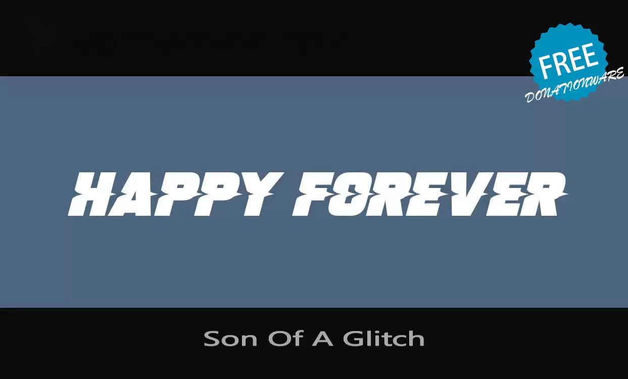 Font Sample of Son-Of-A-Glitch