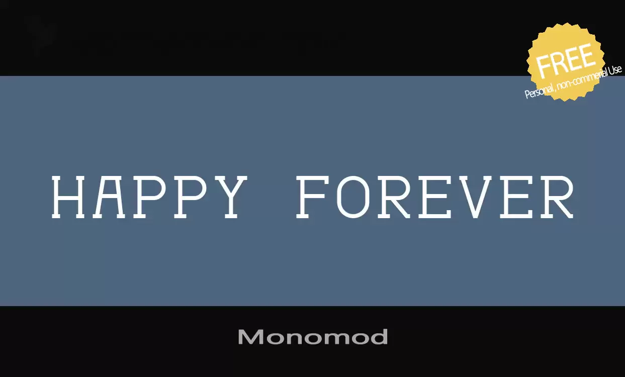 Font Sample of Monomod