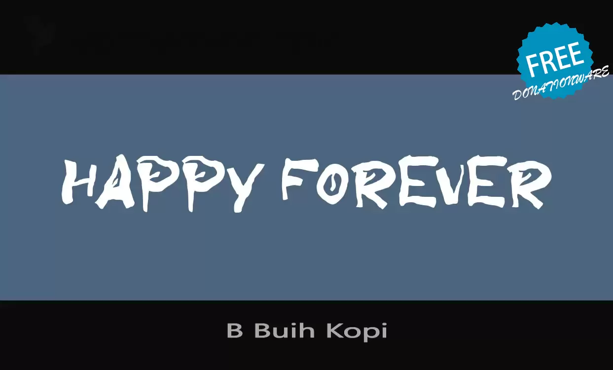 Font Sample of B-Buih-Kopi