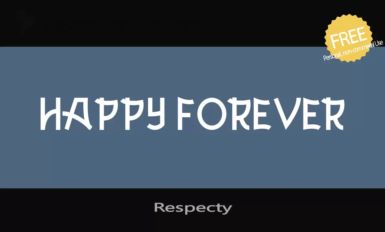 Font Sample of Respecty