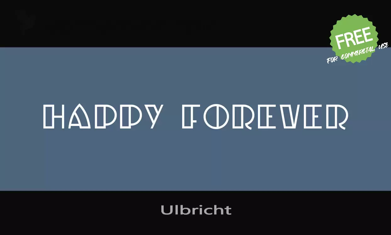 Font Sample of Ulbricht