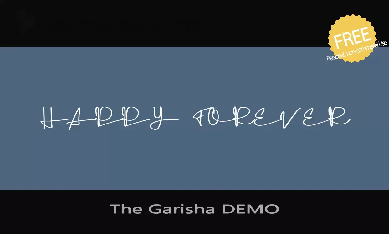 「The-Garisha-DEMO」字体效果图