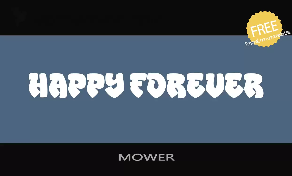 Font Sample of MOWER