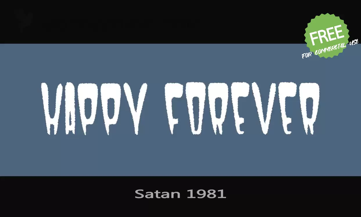 「Satan 1981」字体效果图