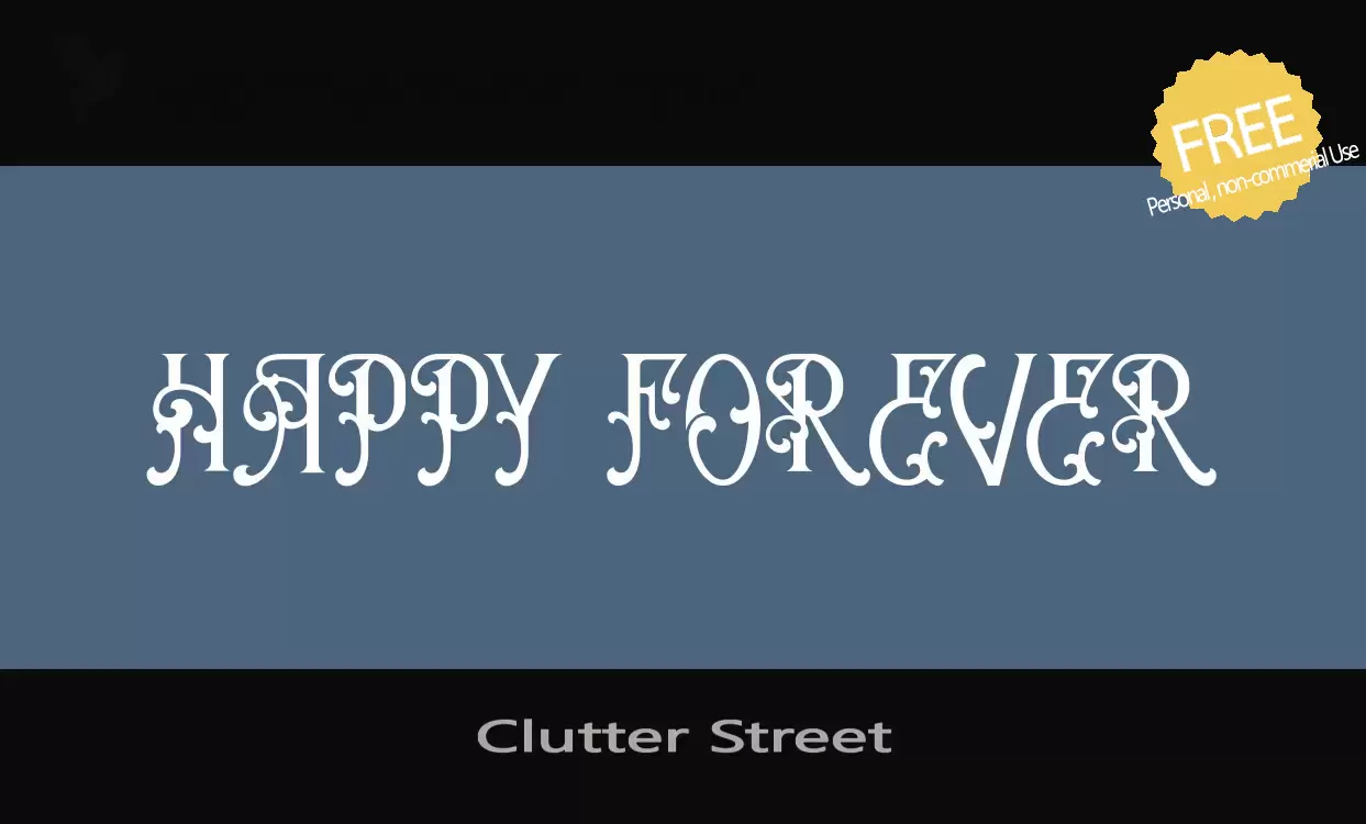 Font Sample of Clutter-Street