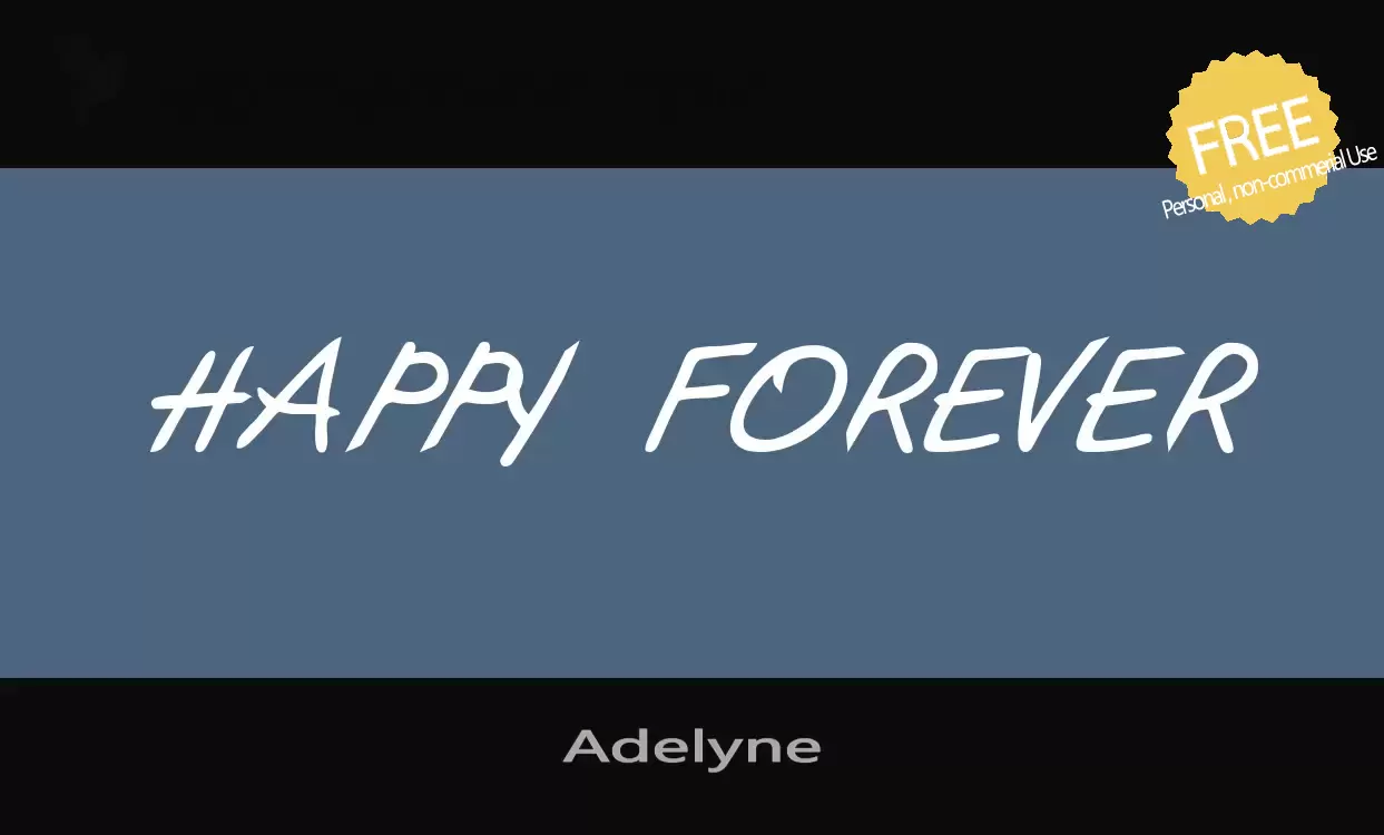 Font Sample of Adelyne