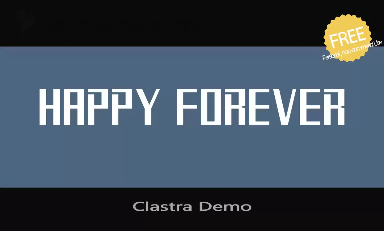 「Clastra-Demo」字体效果图