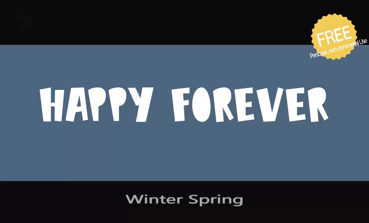 Font Sample of Winter-Spring