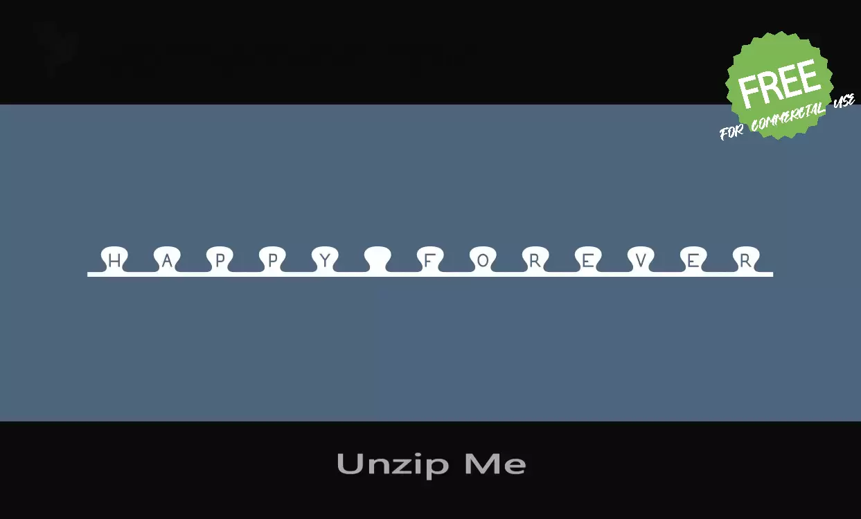 「Unzip Me」字体效果图