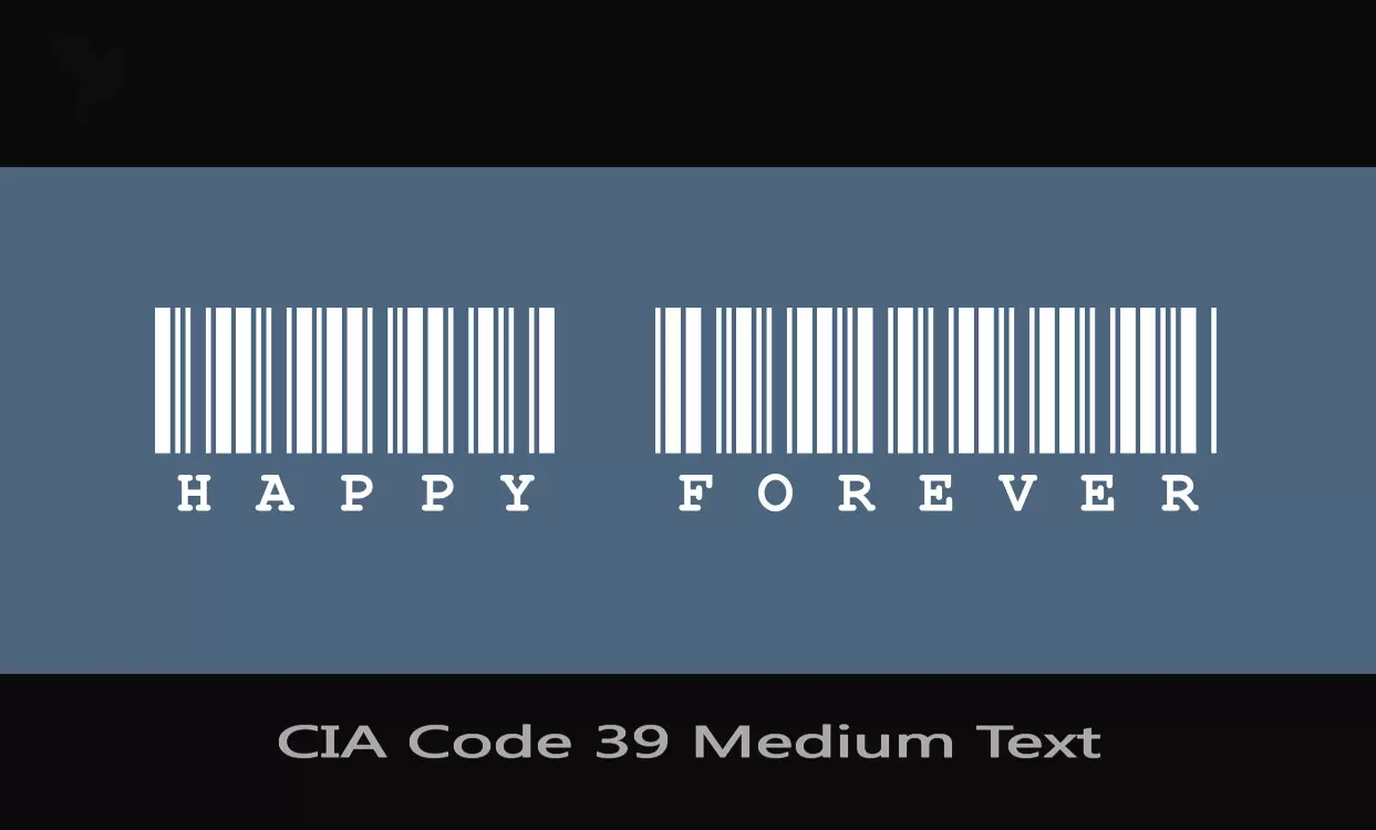 「CIA-Code-39-Medium-Text」字体效果图