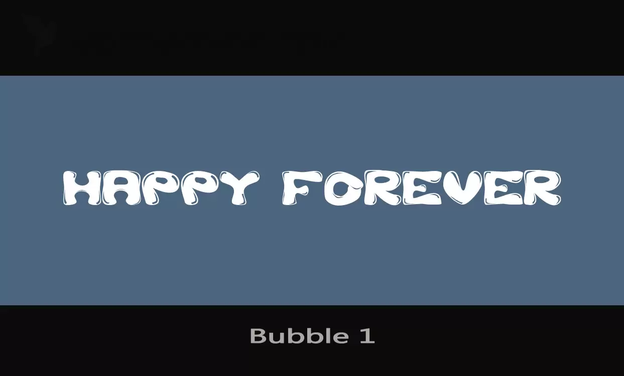 Font Sample of Bubble-1