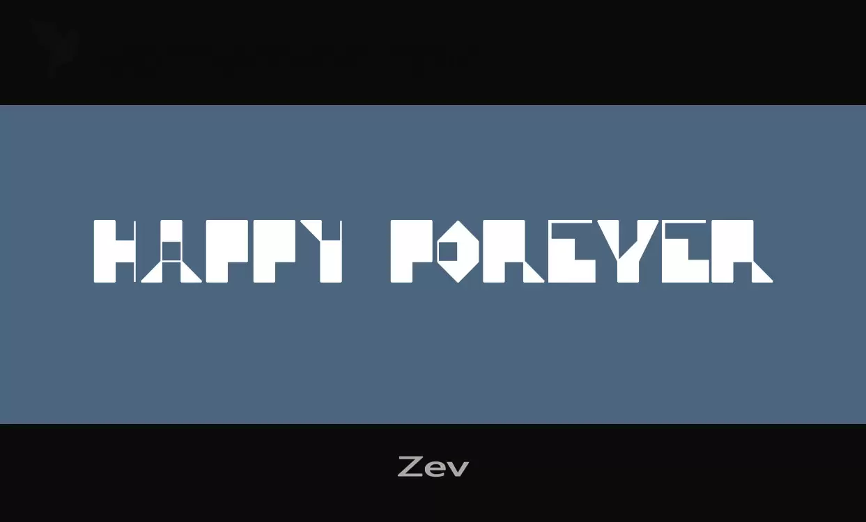 Font Sample of Zev