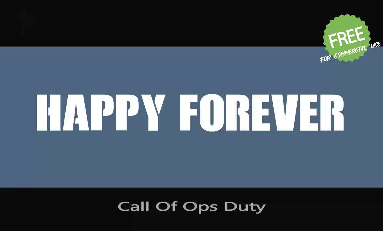 「Call Of Ops Duty」字体效果图