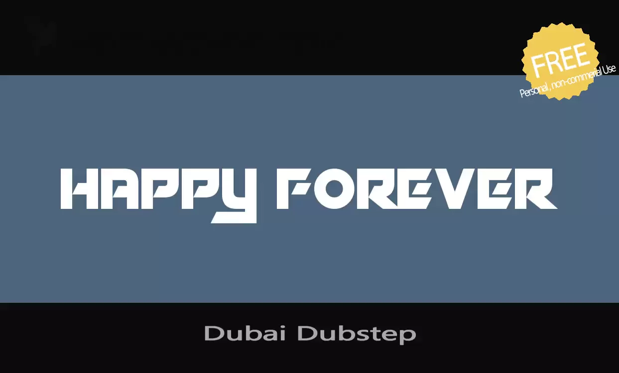 「Dubai-Dubstep」字体效果图