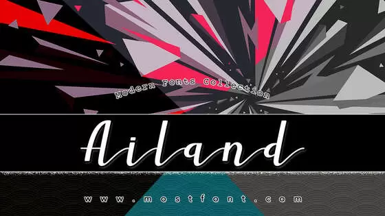 「Ailand」字体排版样式