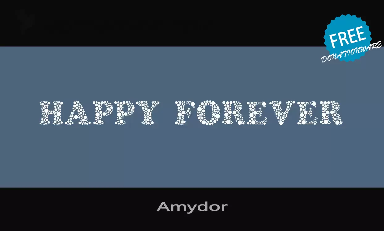 Font Sample of Amydor