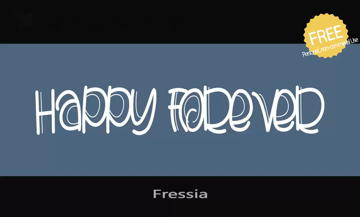 Font Sample of Fressia