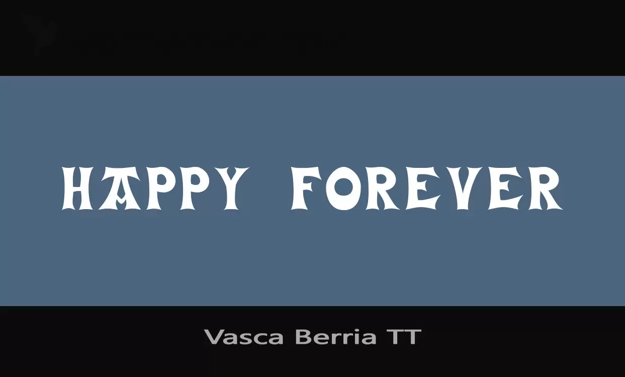 「Vasca-Berria-TT」字体效果图