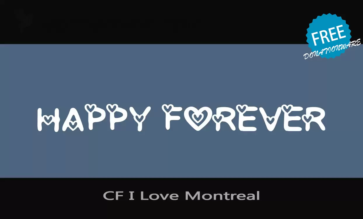 Font Sample of CF-I-Love-Montreal