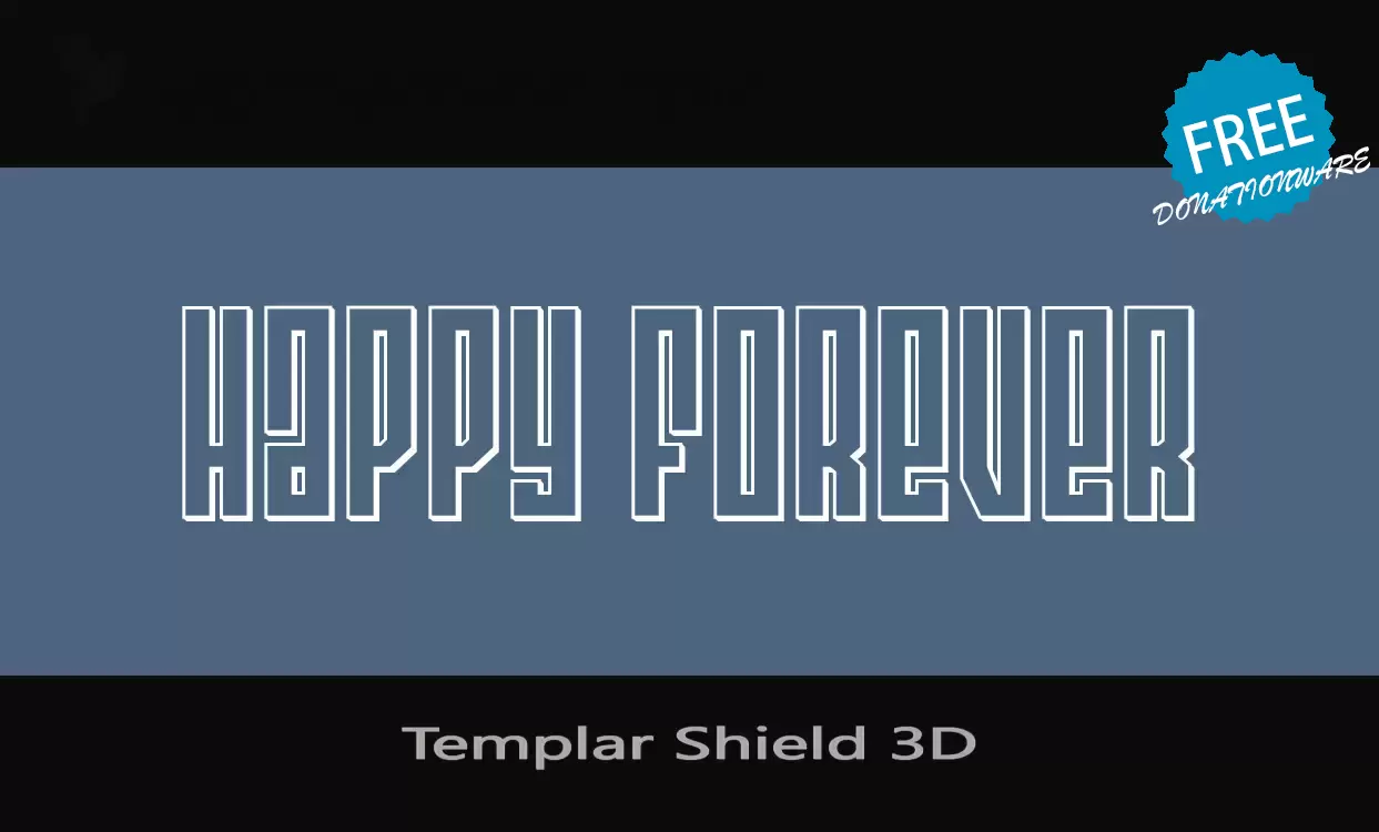 「Templar-Shield-3D」字体效果图