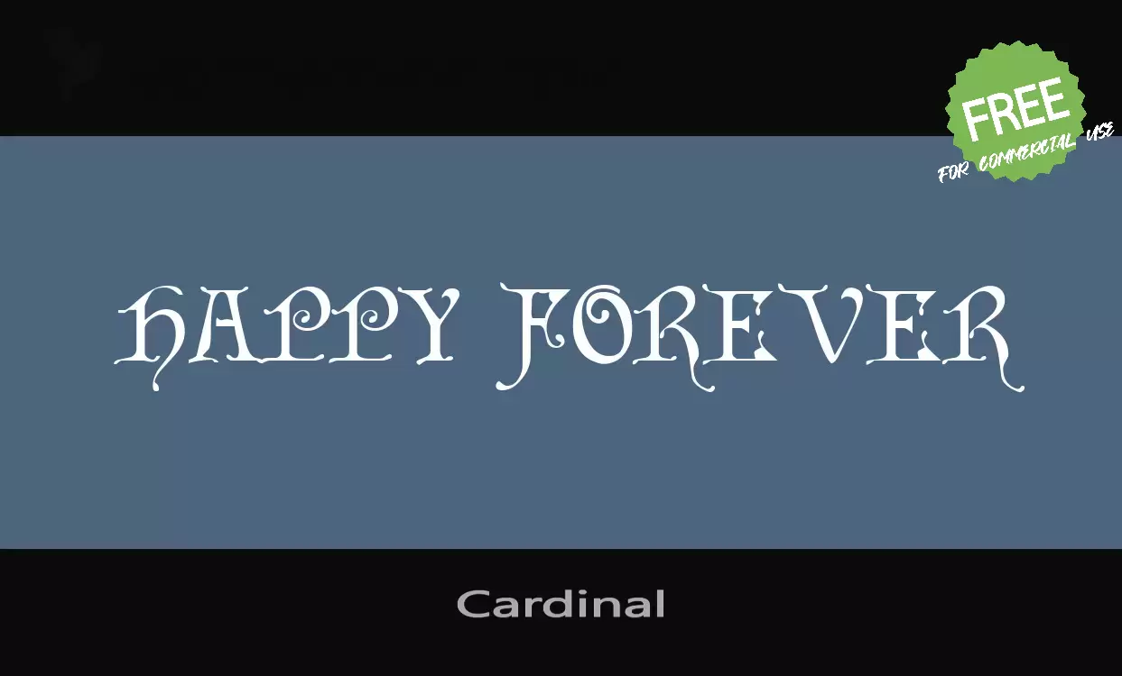 Font Sample of Cardinal