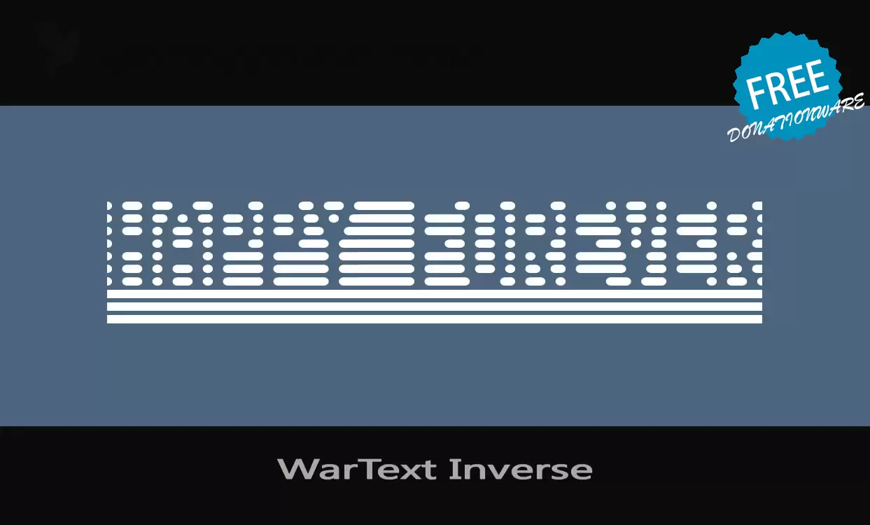 「WarText-Inverse」字体效果图