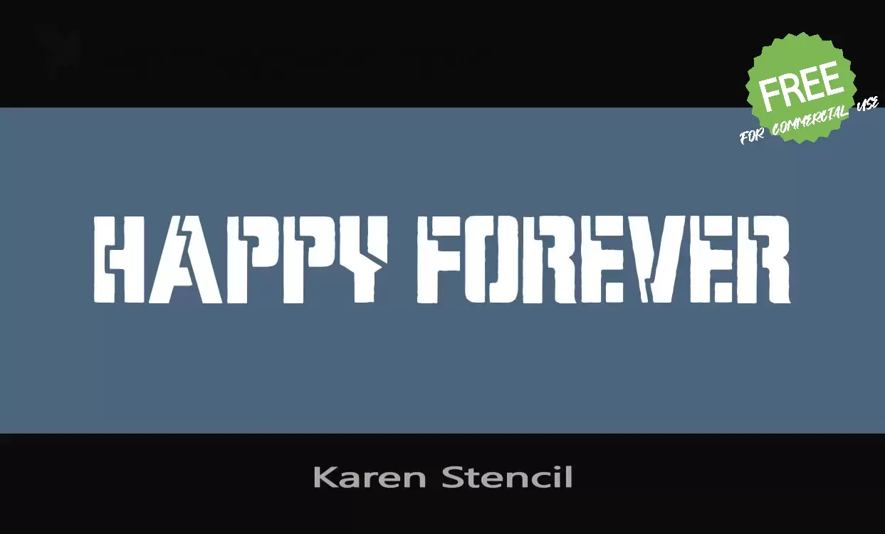 「Karen Stencil」字体效果图