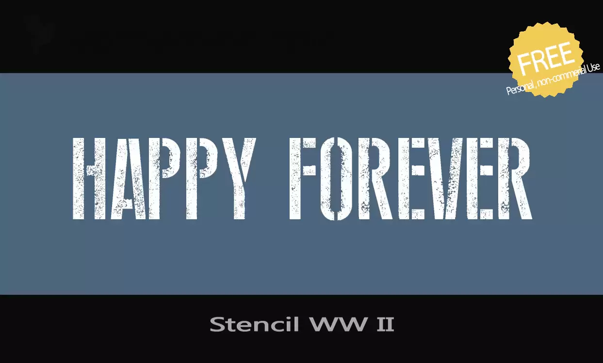 Font Sample of Stencil-WW-II