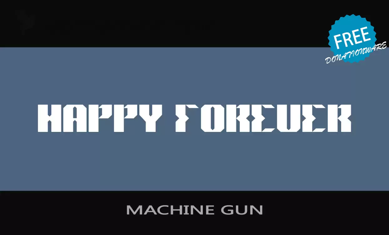 「MACHINE-GUN」字体效果图