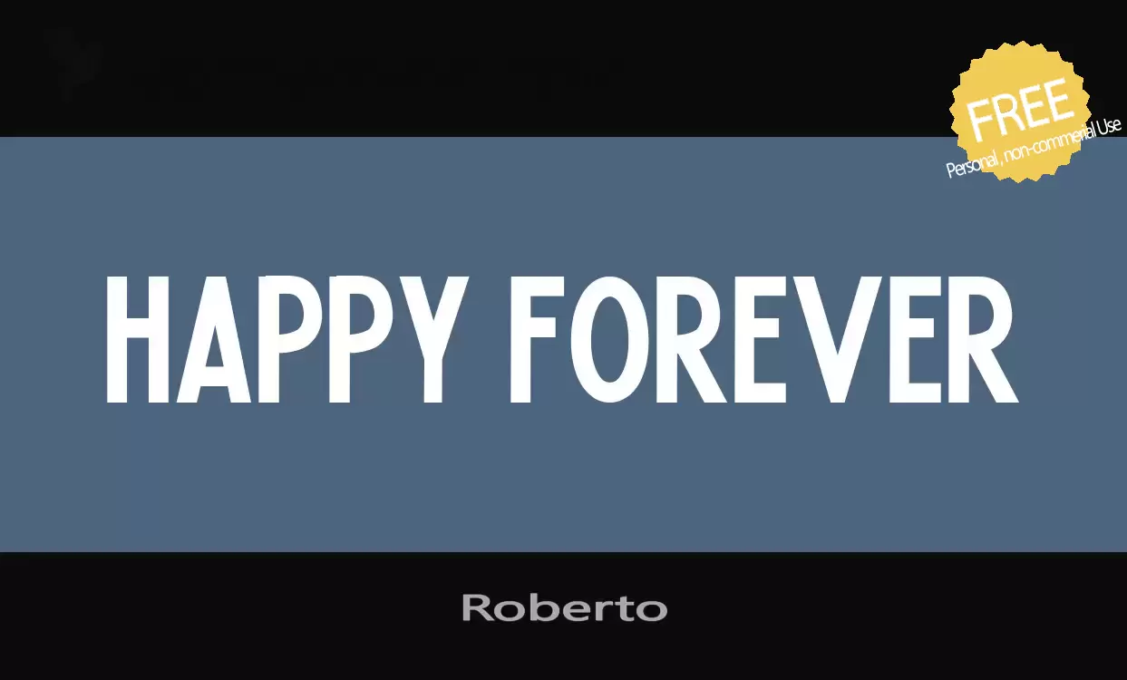 Font Sample of Roberto