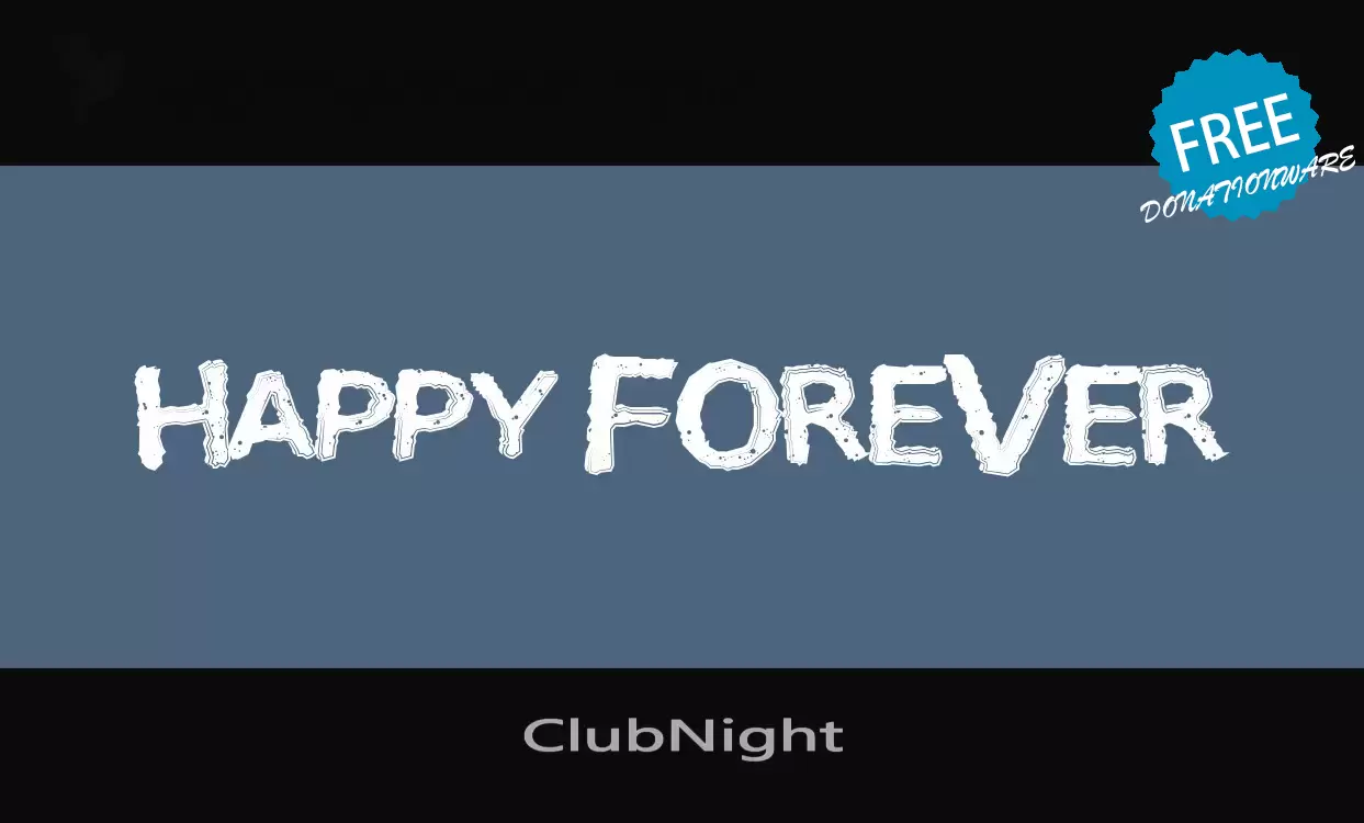 Font Sample of ClubNight