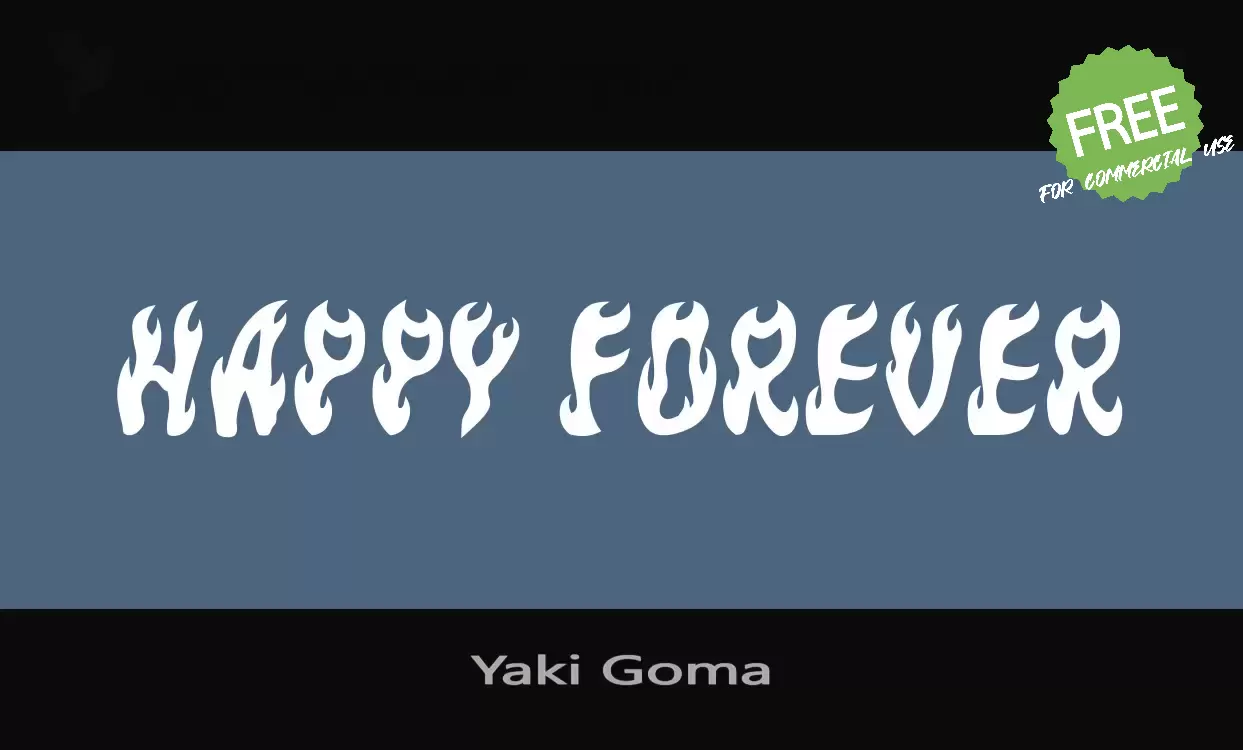 Font Sample of Yaki-Goma